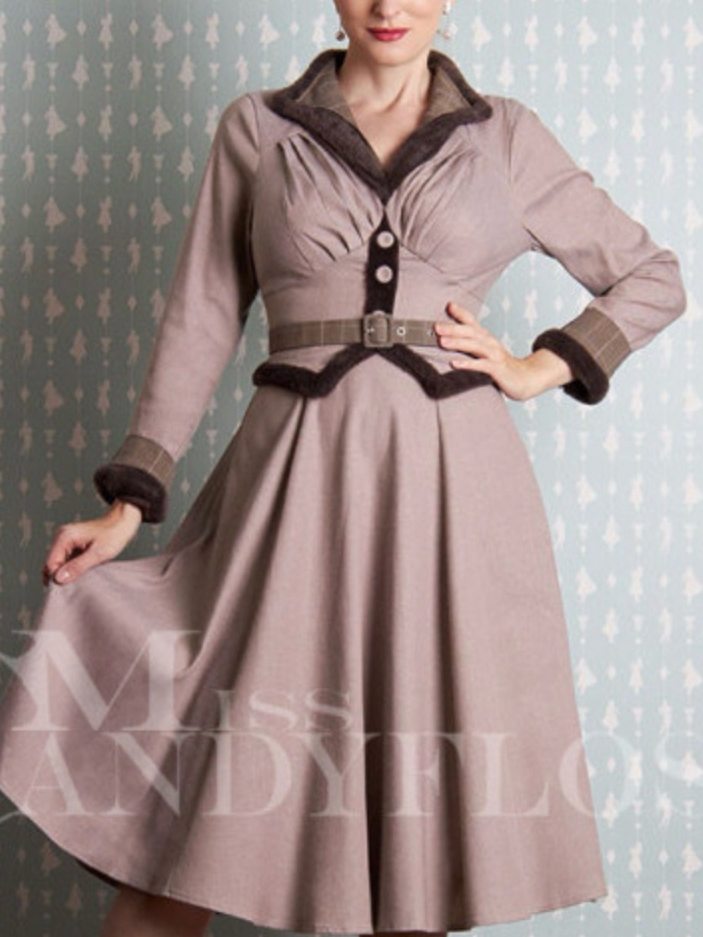 Miss Candyfloss “Cailin-Sadie” Swing Dress 🤎🍂